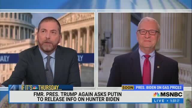 Chuck Todd Gets into Heated Exchange With GOP Senator Over Trump Calling For Putin to Release Dirt on Hunter Biden