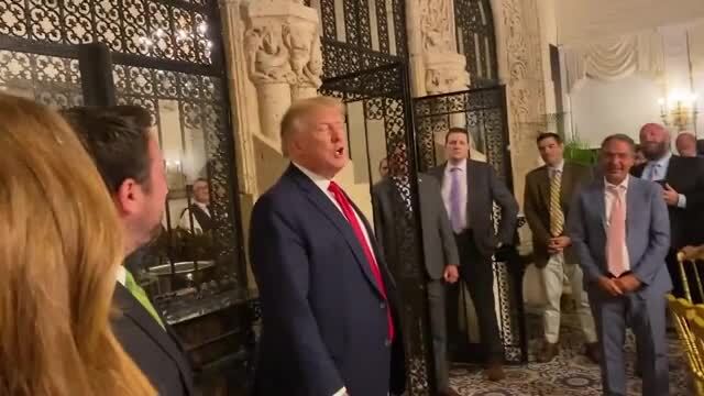 Donald Trump Attends a Party at Mar-a-Lago