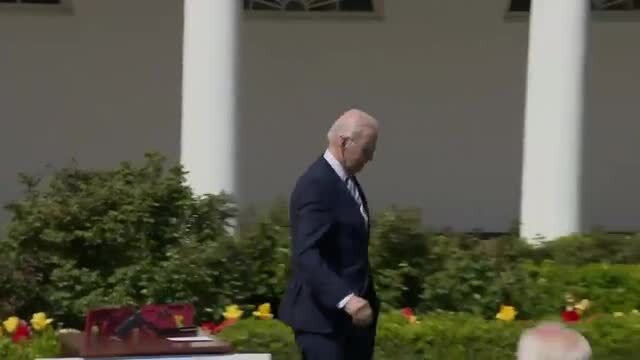 Biden Trips As He Walks Off Stage After White House Event
