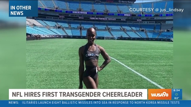 Carolina Panthers hire NFL's first transgender cheerleader: Justine Lindsay