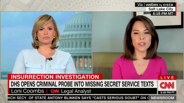 CNN’s Coombs: Missing Texts Might Have ‘Criminal Consequences’ for the Secret Service Agents