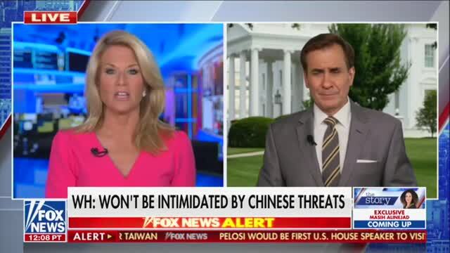 Martha MacCallum Presses John Kirby On How U.S. Might Respond If China Harasses Pelosi During Expected Trip to Taiwan