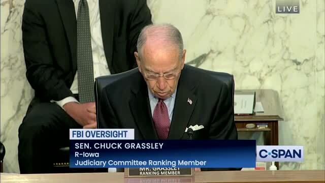 Sen. Grassley on Russian Collusion and the Hunter Biden Laptop: ‘Director Wray, You’ll Have to Explain ... How You’ll Manage This Mess’