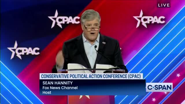 ‘I Could Do This All Day’: Sean Hannity Jokes About Biden’s Gaffes at CPAC