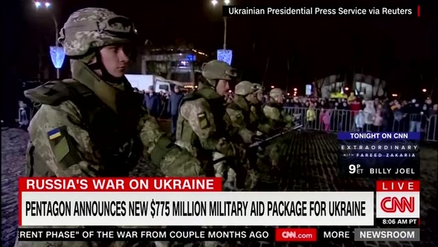 CNN: Pentagon Announces New $775 Million Military Aid Package for ...