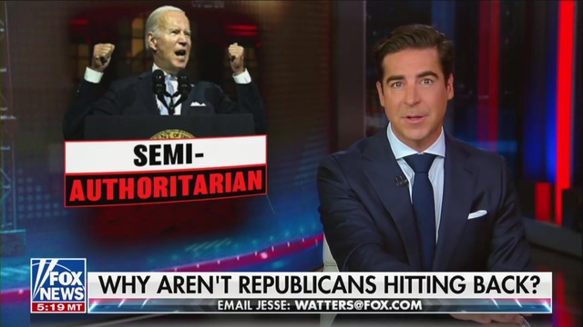 Jesse Watters Rips GOP as Feckless After Trump Raid: ‘Joe Biden Is Laying the Wood to You Guys’