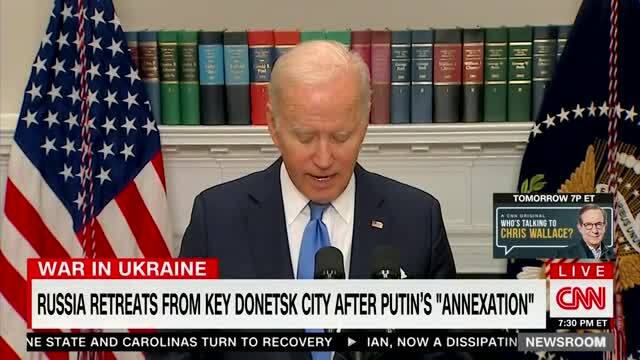 CNN: Russia Retreats from Lyman, Biden Calls Putin’s Annexation Attempt ‘Fraudulent’