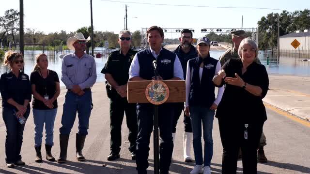 Governor Ron DeSantis Gives an Afternoon Update on Hurricane Ian in ...
