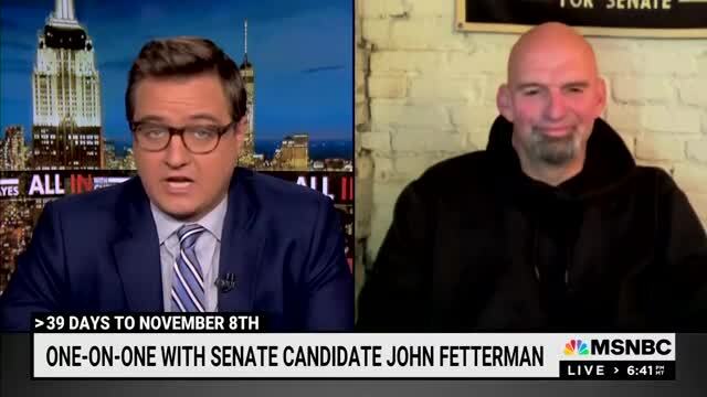 Chris Hayes Gets a Weird Answer from John Fetterman: ‘I Just Wanted To Check in and See How You’re Doing’