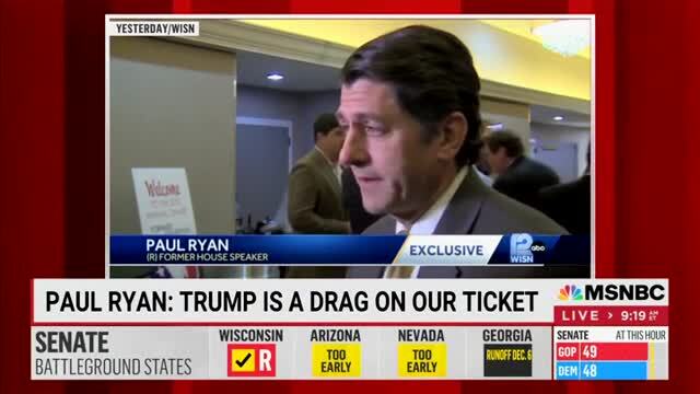 Paul Ryan: ‘Trump Is a Drag on Our Ticket’