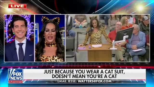 ‘The Patriot Barbie’ Wears a Cat Suit in Interview to Mock School Board Member Who Demands to Be Addressed as a Woman