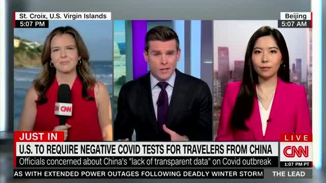 CNN: U.S. to Require Negative Covid Tests for Travelers from China