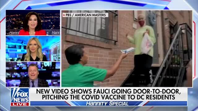 Hannity Panel Mock Fauci’s Door-to-Door Covid Vax Pitch Video: We Trust Dr. Dre and Dr. Pepper More than Him