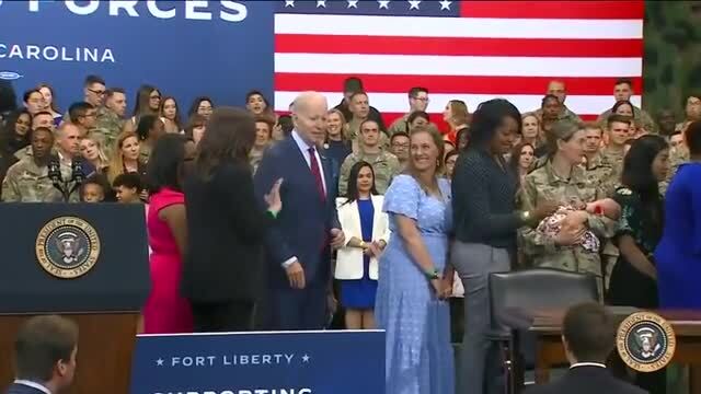 Biden Gets Confused After His Speech in Fort Liberty, NC
