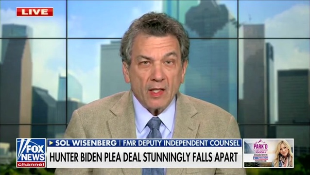 Solomon Wisenberg on Hunter Biden’s Plea Deal: ‘Nobody Has Ever Seen that Done’