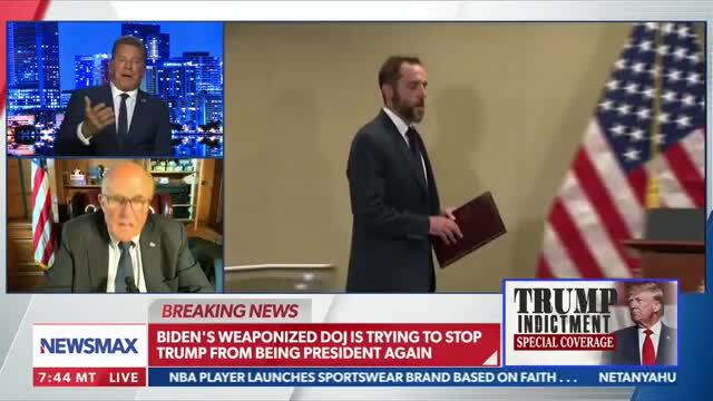 Giuliani Slams Desk in Rant Against Trump Indictment: ‘You Don’t Get to Violate People’s First Amendment Rights, Smith!’