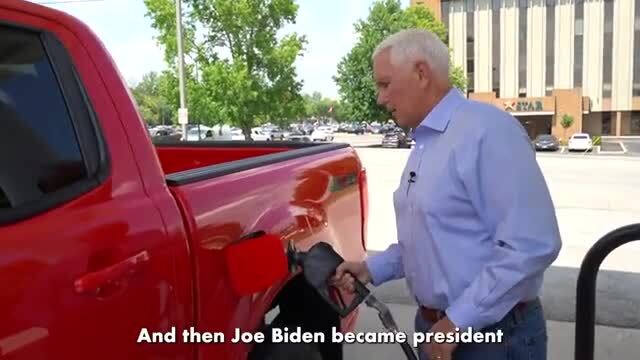 Mike Pence Pretends to Fill Pickup Truck with Gas in New Campaign Video