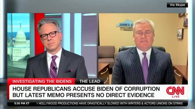 CNN’s Tapper and Rep. Comer Clash over Bidens: ‘Certainly There’s Sleaze ... What Did the President Do Wrong, Though?’