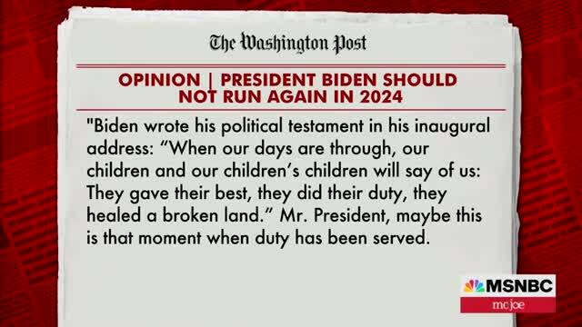 Washington Post’s David Ignatius Calls on Joe Biden to Not Run in 2024