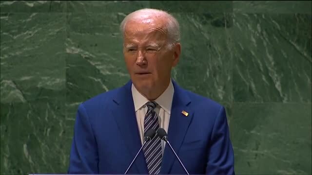 Biden Incoherently Mumbles as He Reads His Remarks from the Teleprompter at the UN General Assembly