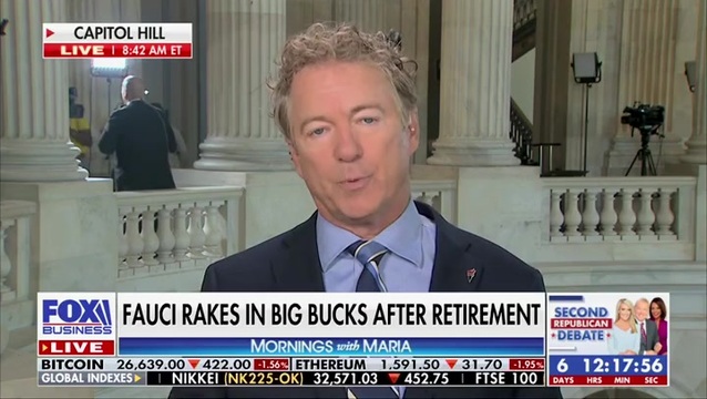 Rand Paul: If They Don’t Destroy Paperwork, Fauci Is Going to Pay a Price, for Avoiding the Safety Steps that May Well Have Led to This Pandemic