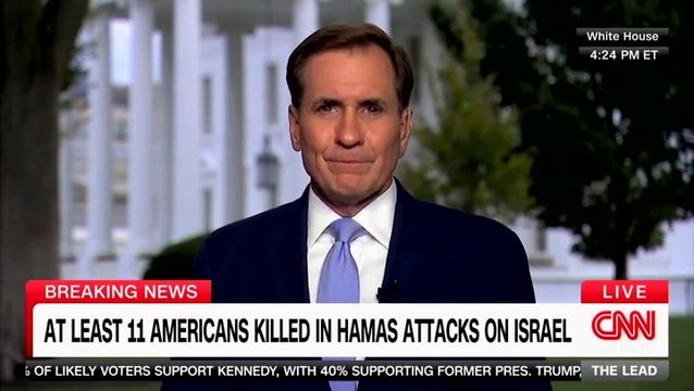 ‘I Apologize’: John Kirby Tearful in CNN Interview Talking About Israel