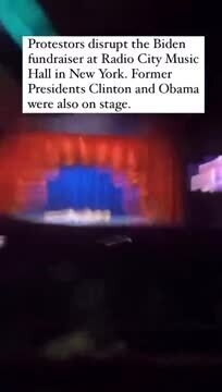 Anti-Israel Protesters Disrupt Biden, Obama, Clinton Event
