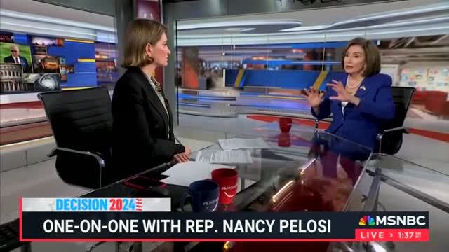 Pelosi Snaps at MSNBC’s Katy Tur: ‘If You Want To Be an Apologist for Donald Trump, that May Be Your Role, But It Ain’t Mine’