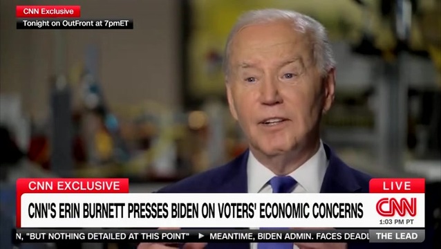 Biden to CNN’s Erin Burnett Saying Voters Trust Trump More on Economy: ‘The Polling Data Has Been Wrong All Along’