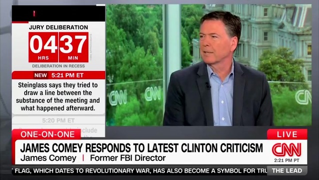 Comey Responds to Hillary Clinton’s Criticism: ‘I Didn’t Put 300,000 of Her Emails in Anthony Weiner’s Laptop’