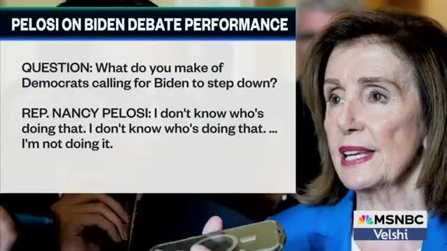 Pelosi on Dems Calling for Biden to Step Down: ‘I Don’t Know Who’s Doing That’