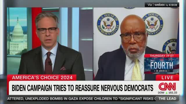 Jake Tapper Shuts Down Democratic Congressman’s Defense of Biden After Bad Debate: ‘With All Due Respect, Sir…’