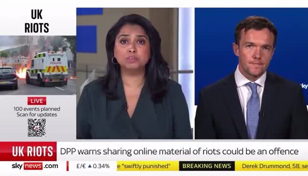 Sky News U.K. Tells People to Stop Sharing Riot Videos or Be Prosecuted ...